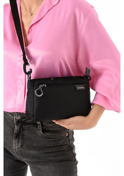 Sanmorris Kadın 3 Bölmeli Paraşüt Kumaş Ayarlanabilir Çapraz Askılı Çanta