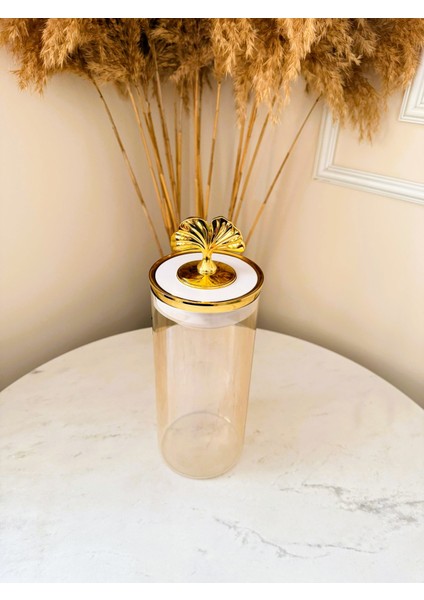 Premium Kristal Amber Cam Dekoratif Kilitli Vakumlu Kavanoz Tekli fırsatları