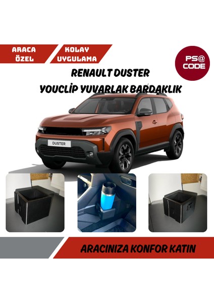 Renault Duster Youclip Kare Bardaklık
