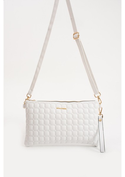 Sanmorris Kadın Suni Deri Mozaik Desen Ayarlanabilir Çapraz ve El Askılı Portföy, Clutch Çanta indirimleri