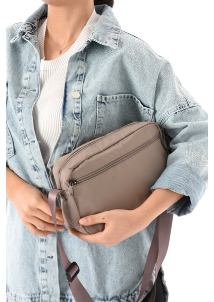 Sanmorris Kadın 3 Gözlü Paraşüt Kumaş Ayarlanabilir Çapraz Askılı Çanta fiyatları