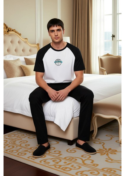 Erkek Baskılı Reglan Kol Pijama Takımı Fonksiyonel Dayanıklı Kaliteli Konforlu Estetik Şık modelleri