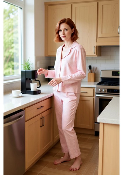 Kadın Etnik Desenli Gömlek Yaka Pijama Takımı Fonksiyonel Dayanıklı Kaliteli Konforlu Spor fiyatları