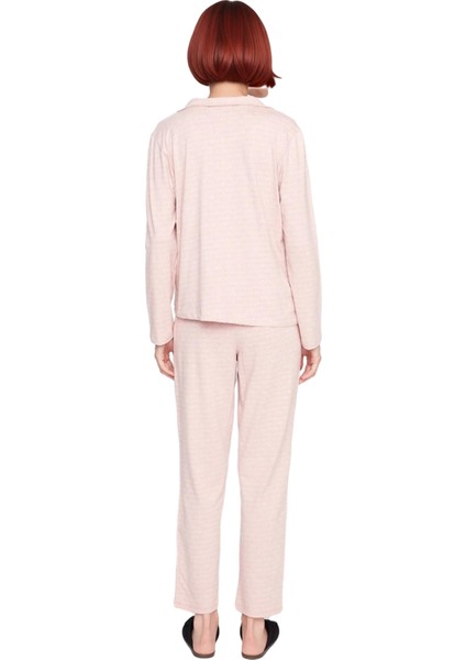 Kadın Etnik Desenli Gömlek Yaka Pijama Takımı Fonksiyonel Dayanıklı Kaliteli Konforlu Spor indirimleri