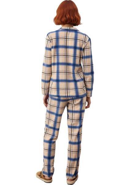 Kadin Kirmizi Ekose Polar Pijama Takımı Geyik Nakisli Fonksiyonel Dayanıklı Kaliteli Rahat fırsatları