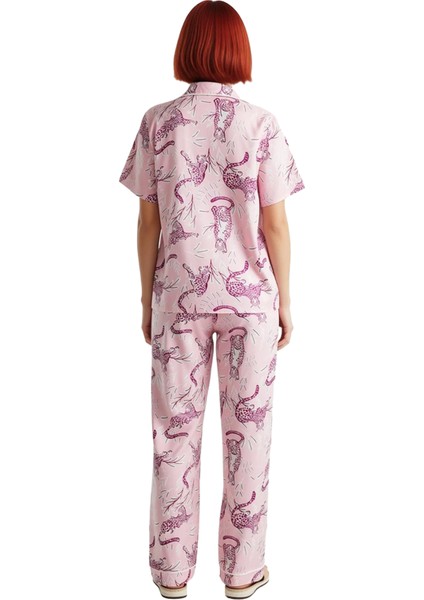 Kadın Hayvan Figürlü Viskon Pijama Takımı Fonksiyonel Dayanıklı Kaliteli Konforlu Estetik Şık fırsatları