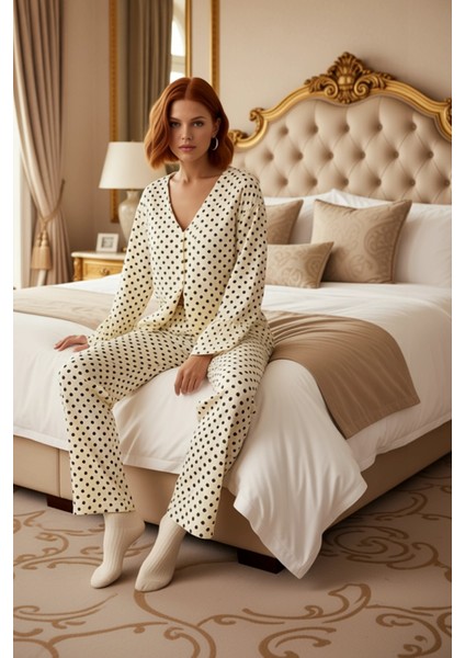 Puantiyeli Müslin Dokuma Gömlek Pantolon Takımı Kadın Fonksiyonel Dayanıklı Kaliteli Rahat fiyatları