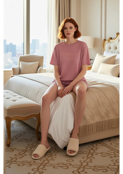 Kadın Için Fitilli Pijama Takımı Fonksiyonel Dayanıklı Kaliteli Konforlu Estetik Premium Şık fiyatları