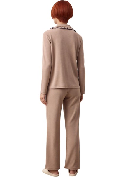 Kadın Fırfırlı Nakışlı Örme Pijama Takımı Fonksiyonel Dayanıklı Kaliteli Konforlu Estetik Şık indirimleri