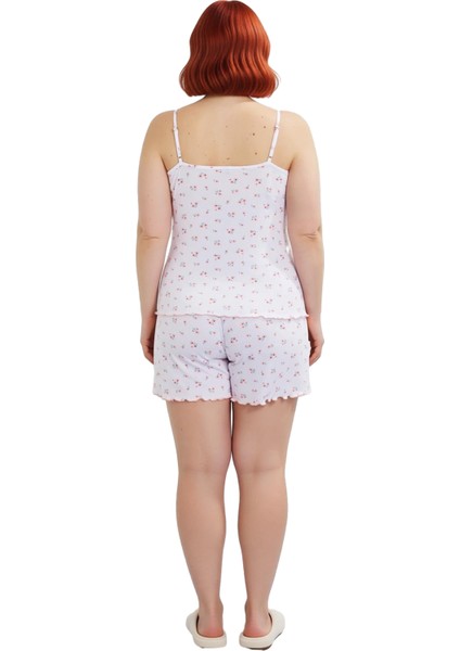 Kadın V Yaka Ince Askılı Çiçek Desenli Pijama Takımı Fonksiyonel Dayanıklı Kaliteli Modern indirimleri