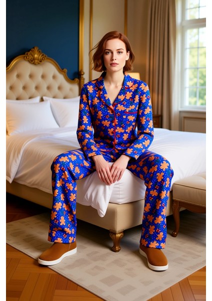 Kadin Kirmizi Yılbaşı Temali Pijama Takımı Fonksiyonel Dayanıklı Kaliteli Konforlu Estetik modelleri