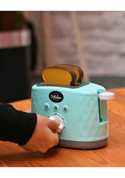 Eğlenceli Oyuncak Ekmek Kızartma Makinesi Güvenli Oyun İçin 0-8 Yaş Arası Çocuklar