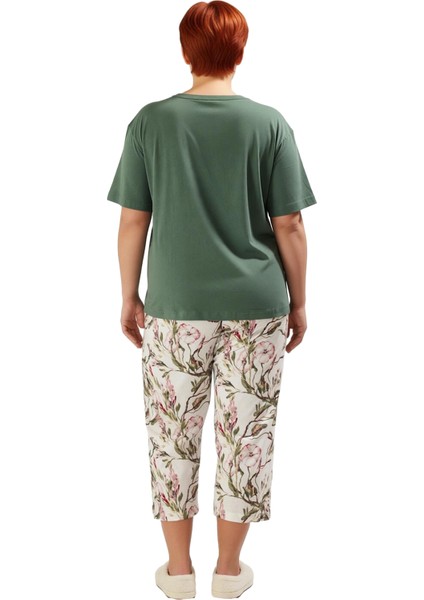 Kadın Çiçekli Kapri Pijama Takımı Fonksiyonel Dayanıklı Kaliteli Konforlu Estetik Premium Şık indirimleri