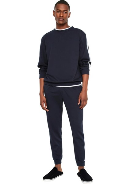 Erkek Yan Şeritli Bisiklet Yaka Örme Pijama Takımı Fonksiyonel Dayanıklı Kaliteli Konforlu fırsatları