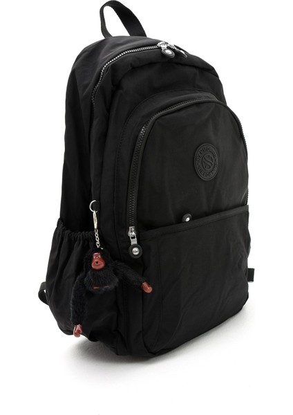 Sanmorris Unisex Suya Dayanıklı Krinkıl Kumaş Çok Gözlü Büyük Boy Okul ve Günlük Sırt Çantası modelleri