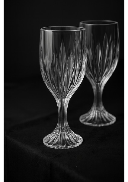 Modern Desenli Şık Kahve Yanı Bardağı – Kristal Görünümlü Cam Kadeh, Kahve Sunum Bardağı 6AD-200 ml modelleri