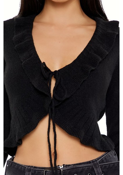 Fırfır Yaka Detaylı Hırka modelleri