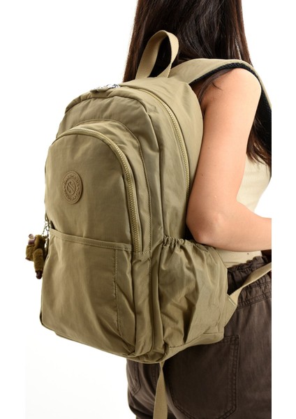 Sanmorris Unisex Suya Dayanıklı Krinkıl Kumaş Çok Gözlü Büyük Boy Okul ve Günlük Sırt Çantası fiyatları