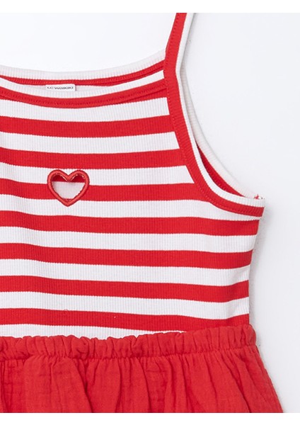 Yeni Sezon Kalp Nakışlı Kız Çocuk Kaşkorse Elbise modelleri