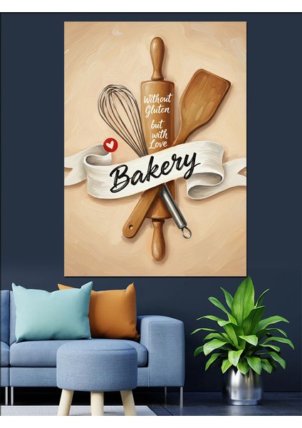 Fırıncılık Ekmek Pişirme Posteri Dekoratif Kanvas - Mdf Ahşap Tablo
