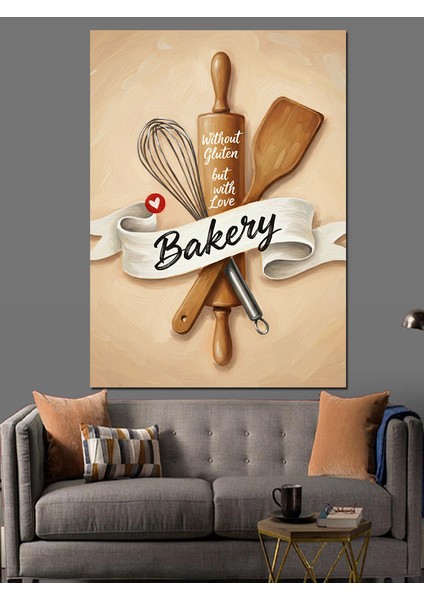 Fırıncılık Ekmek Pişirme Posteri Dekoratif Kanvas - Mdf Ahşap Tablo fiyatları