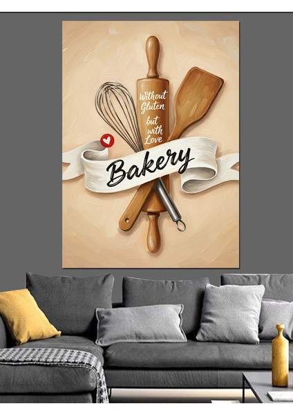 Fırıncılık Ekmek Pişirme Posteri Dekoratif Kanvas - Mdf Ahşap Tablo modelleri