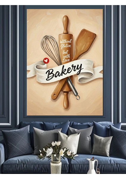 Fırıncılık Ekmek Pişirme Posteri Dekoratif Kanvas - Mdf Ahşap Tablo fırsatları