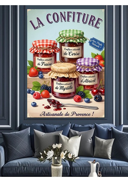 Ev Yapımı Reçel Kavanozları Dekoratif Kanvas - Mdf Ahşap Tablo