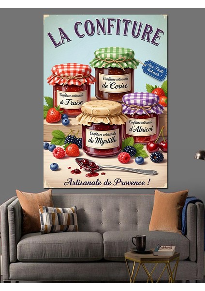Ev Yapımı Reçel Kavanozları Dekoratif Kanvas - Mdf Ahşap Tablo fırsatları