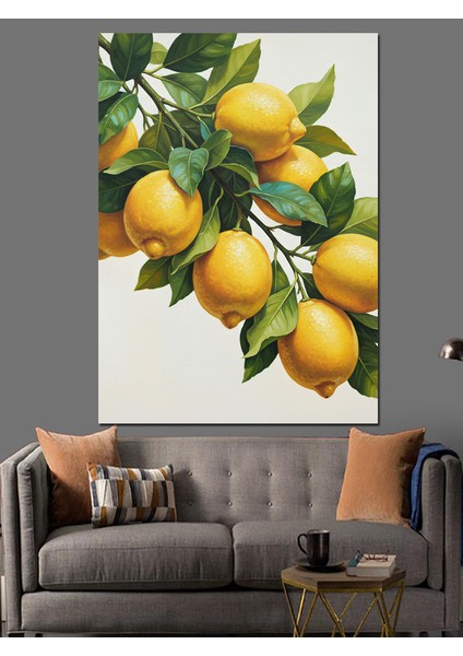 Limon Ağacı Meyve Sanatı Dekoratif Kanvas - Mdf Ahşap Tablo modelleri