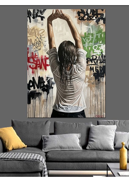 Kadın Sırtı Sanatsal Durma Dekoratif Kanvas - Mdf Ahşap Tablo fırsatları