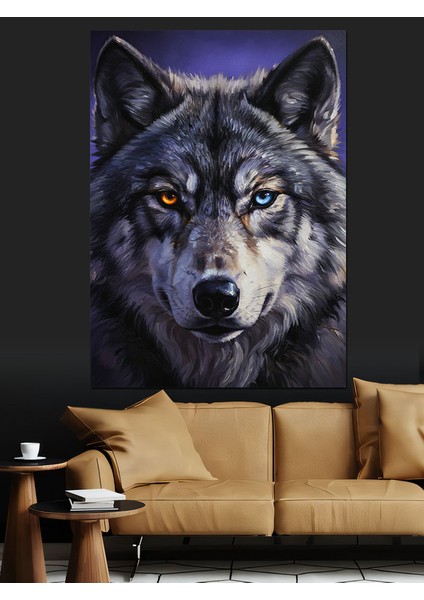 Kurt Yüzü Vahşi Hayvan Dekoratif Kanvas - Mdf Ahşap Tablo indirimleri