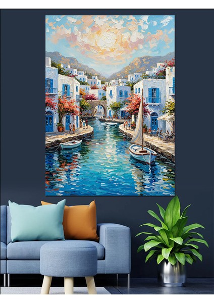 Italya Venedik Kanal Şehir Dekoratif Kanvas - Mdf Ahşap Tablo fiyatları