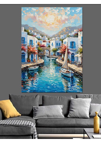 Italya Venedik Kanal Şehir Dekoratif Kanvas - Mdf Ahşap Tablo indirimleri