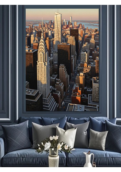 New York Şehri Manzara Dekoratif Kanvas - Mdf Ahşap Tablo modelleri