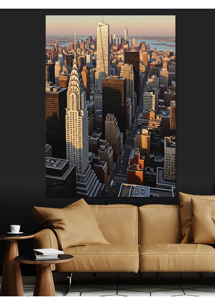 New York Şehri Manzara Dekoratif Kanvas - Mdf Ahşap Tablo fırsatları