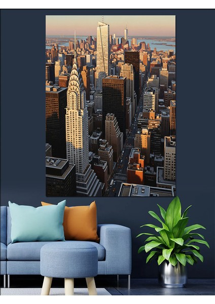 New York Şehri Manzara Dekoratif Kanvas - Mdf Ahşap Tablo indirimleri