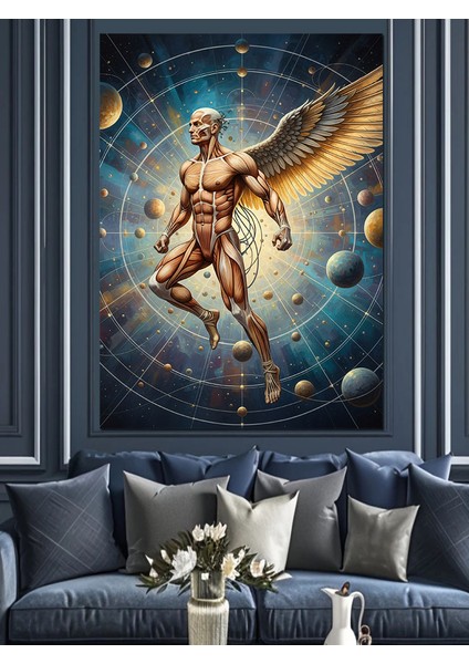 Kılıçlı Melek Yüce Sanat Dekoratif Kanvas - Mdf Ahşap Tablo modelleri