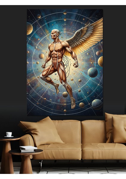 Kılıçlı Melek Yüce Sanat Dekoratif Kanvas - Mdf Ahşap Tablo fırsatları