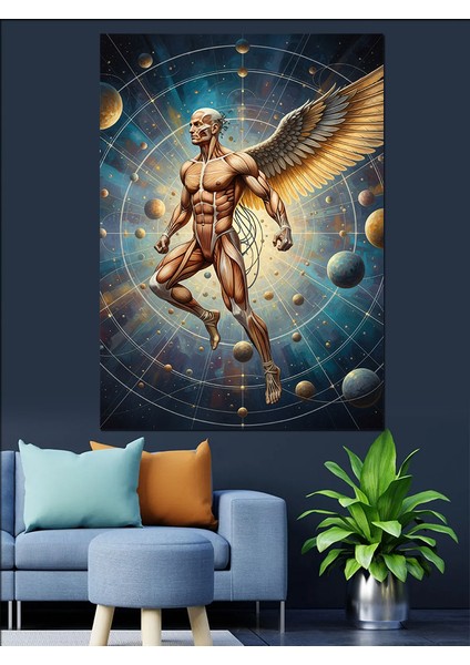 Kılıçlı Melek Yüce Sanat Dekoratif Kanvas - Mdf Ahşap Tablo indirimleri