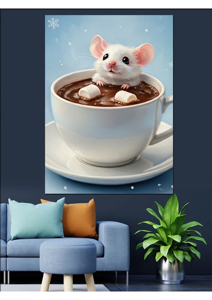 Fare Sıcak Çikolata Kış Dekoratif Kanvas - Mdf Ahşap Tablo fiyatları