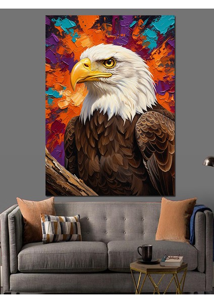 Amerikan Kartalı Uçan Kuş Dekoratif Kanvas - Mdf Ahşap Tablo fiyatları