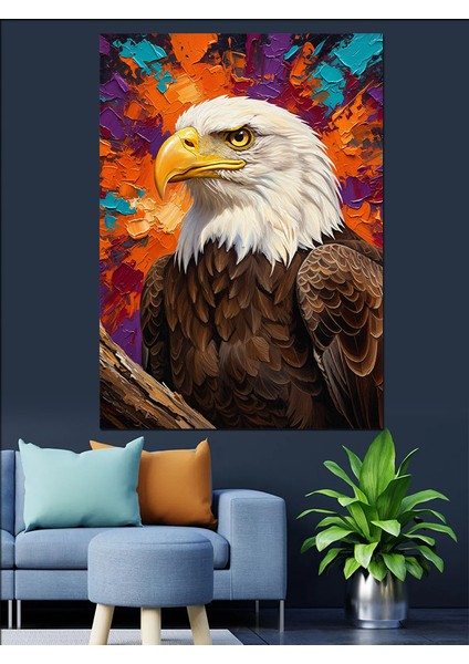 Amerikan Kartalı Uçan Kuş Dekoratif Kanvas - Mdf Ahşap Tablo modelleri