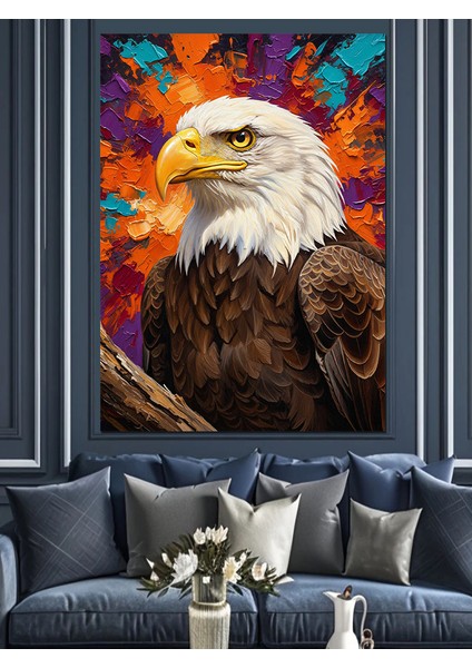 Amerikan Kartalı Uçan Kuş Dekoratif Kanvas - Mdf Ahşap Tablo indirimleri