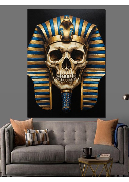 Tutankamon Maskesi Mısır Tarihi Dekoratif Kanvas - Mdf Ahşap Tablo