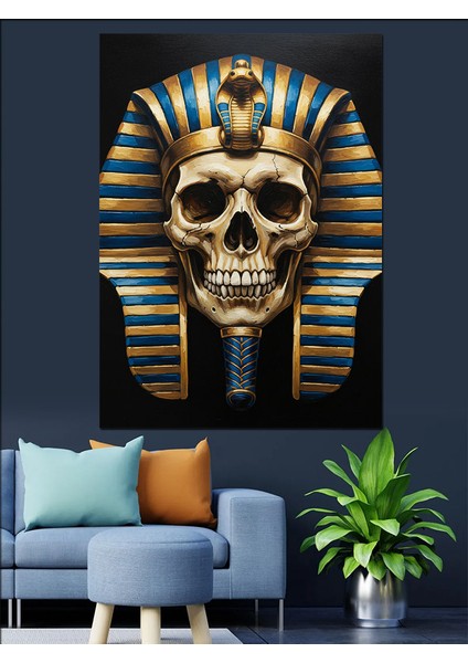 Tutankamon Maskesi Mısır Tarihi Dekoratif Kanvas - Mdf Ahşap Tablo fiyatları