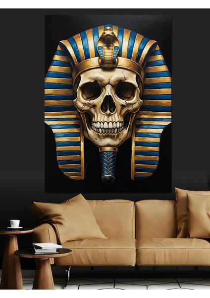 Tutankamon Maskesi Mısır Tarihi Dekoratif Kanvas - Mdf Ahşap Tablo modelleri