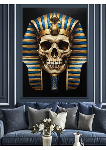 Tutankamon Maskesi Mısır Tarihi Dekoratif Kanvas - Mdf Ahşap Tablo fırsatları