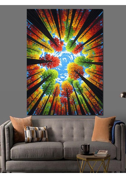 Renk Patlaması Parlak Soyut Dekoratif Kanvas - Mdf Ahşap Tablo modelleri