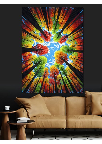 Renk Patlaması Parlak Soyut Dekoratif Kanvas - Mdf Ahşap Tablo indirimleri